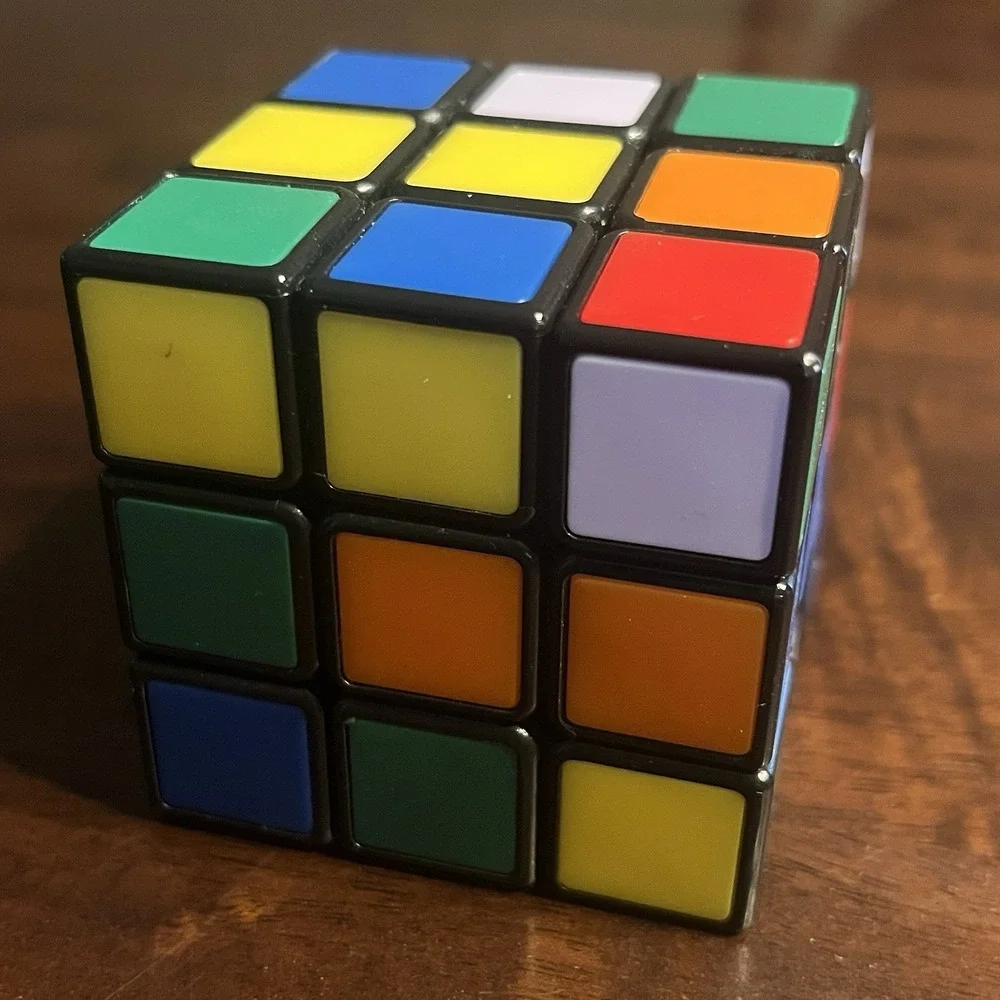Official Rubik's Cube 3x3 Original Twisty Puzzle | Tiled No Stickers | Pre-owned